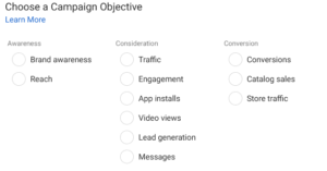 facebook-campaign-objectives