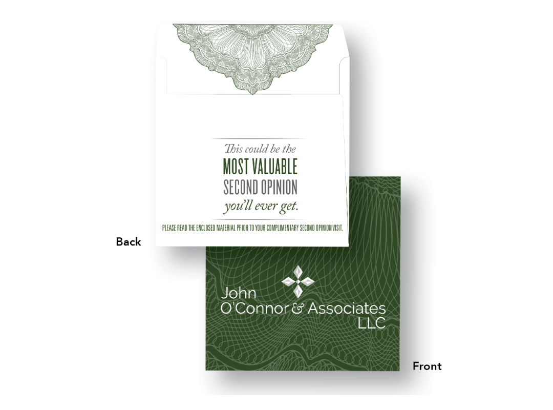 celebritize your brand green nd white brand envelope for advisors
